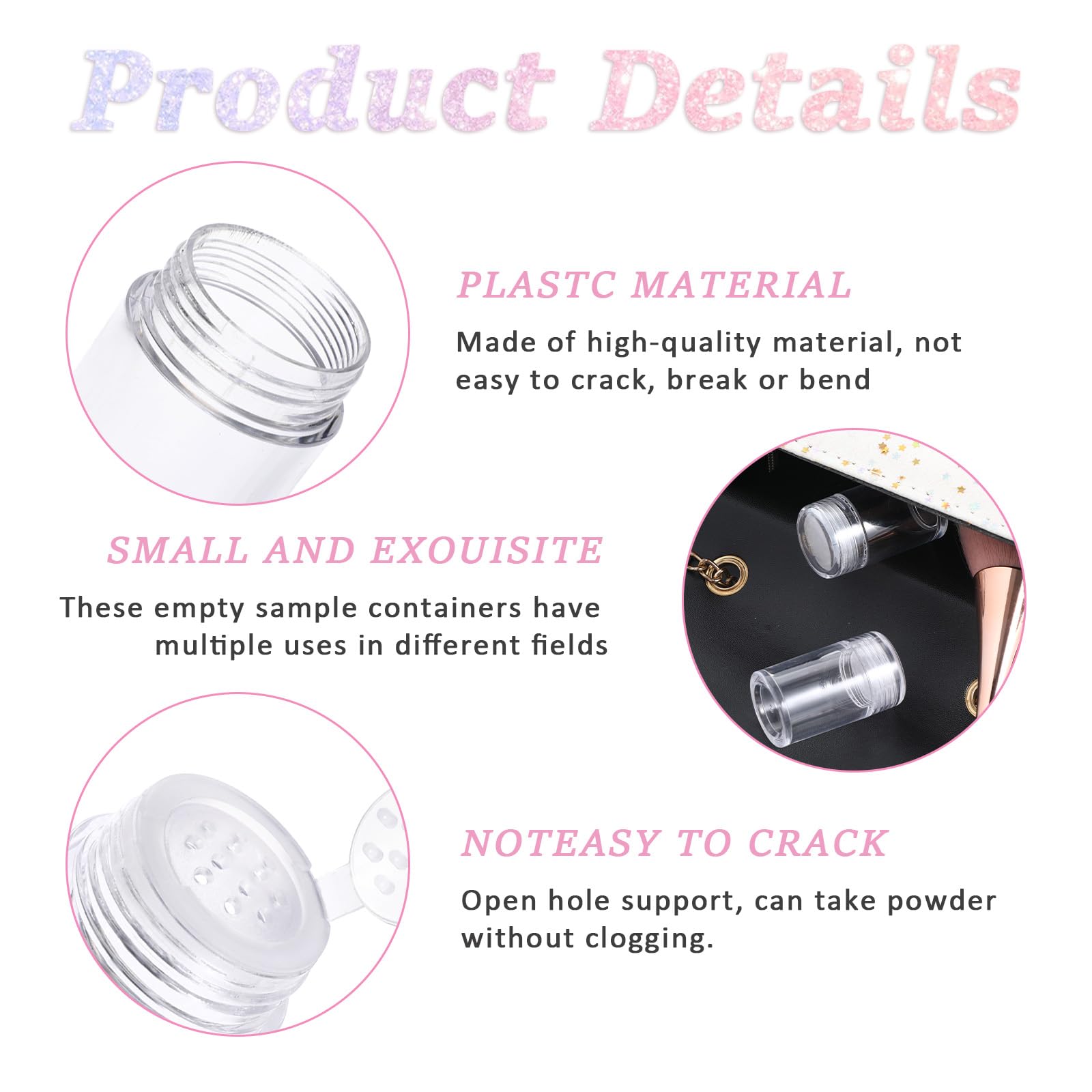 InnoHHustle baby powder container in white and transparent finish.