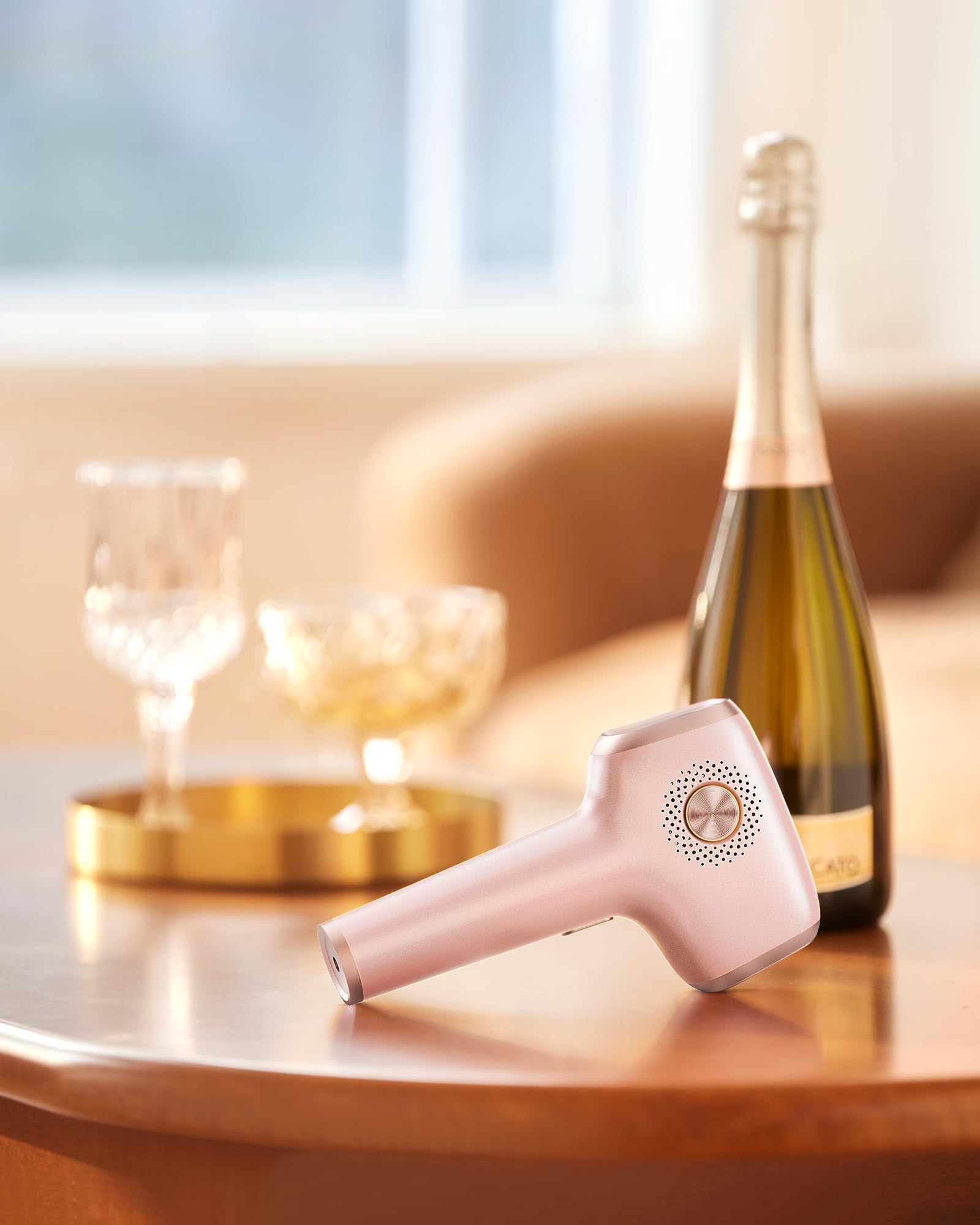 INNZA IPL device plugged-in in-use for uninterrupted sessions.