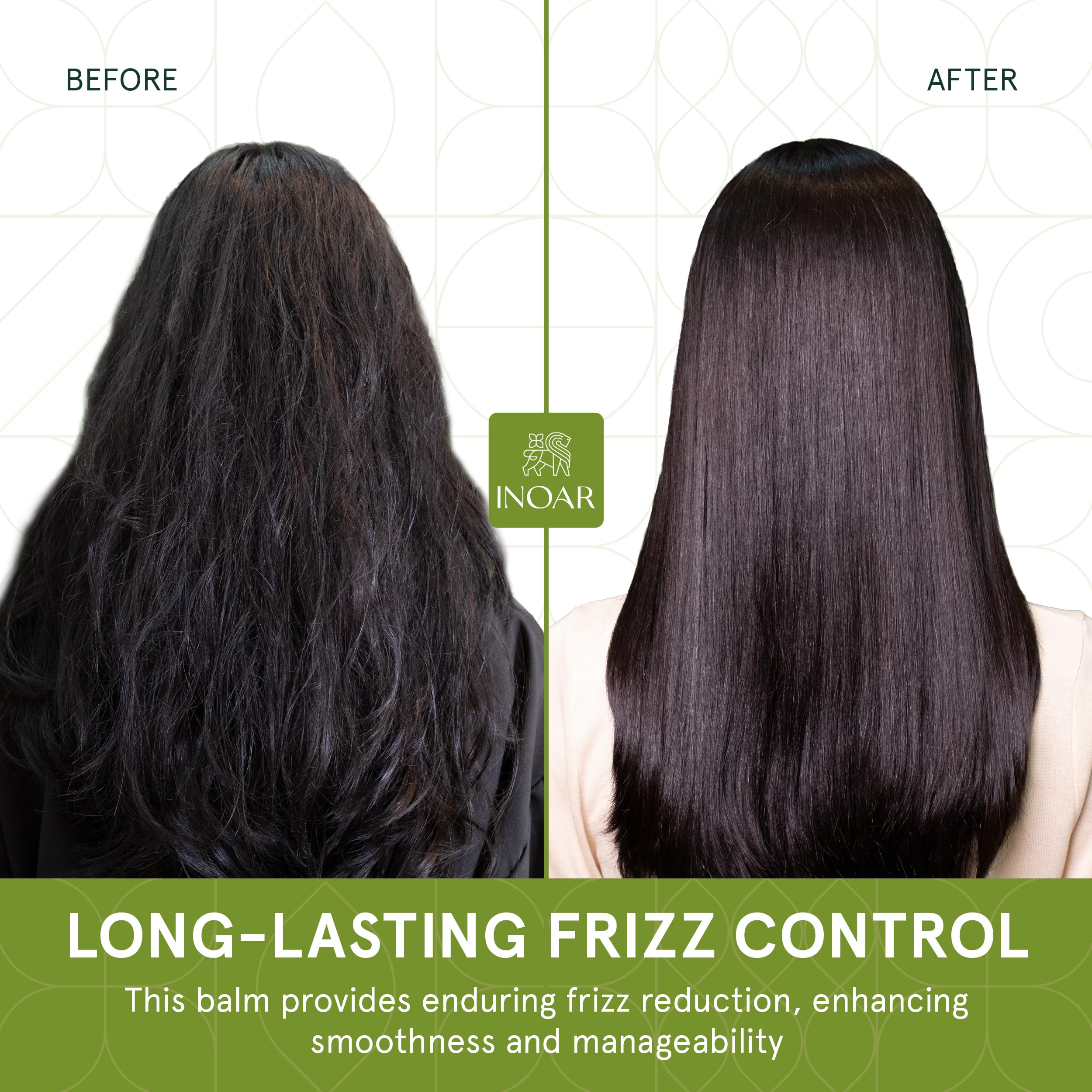 INOAR Vegetable keratin wheat proteins nourish hair closeup reveals strengthened, hydrated strands