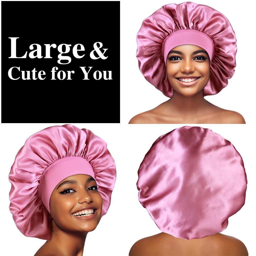 Inprog satin bonnet closeup showcases silky texture reducing friction during sleep.
