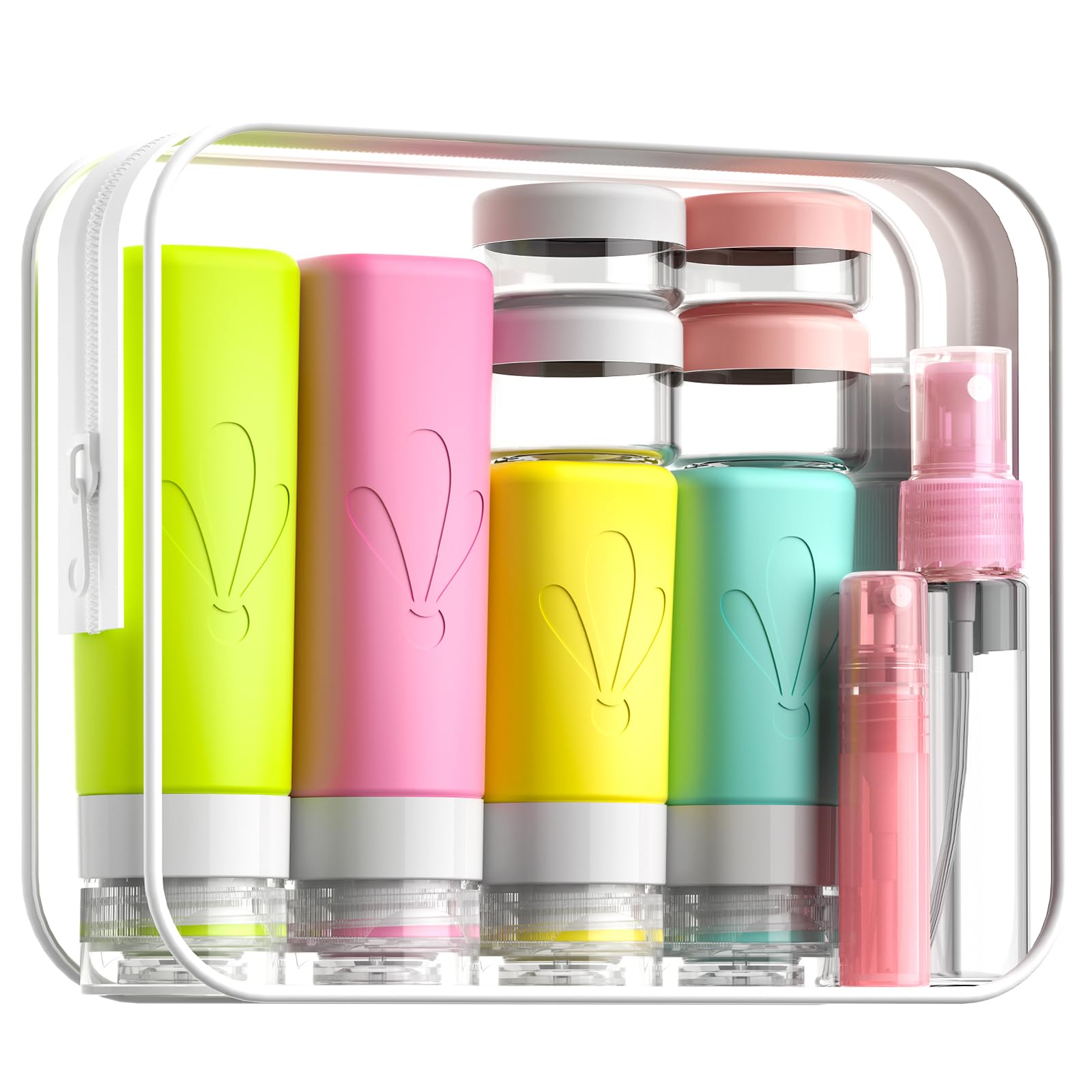 INSFIT travel bottles set demonstrates organized packing on trips with multiple containers.