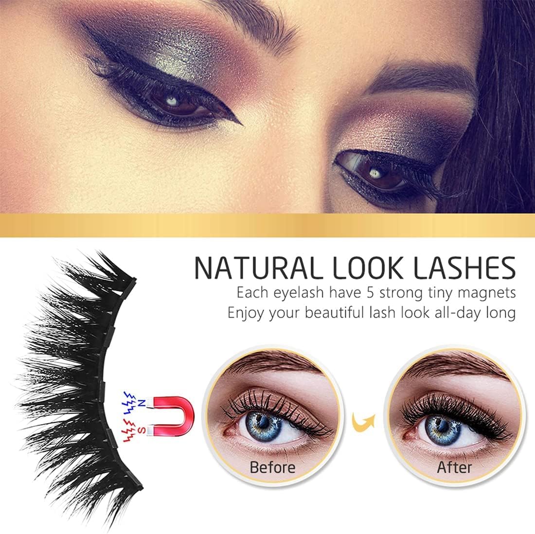 INSMART Magnetic Lashes reusable across looks and uses.