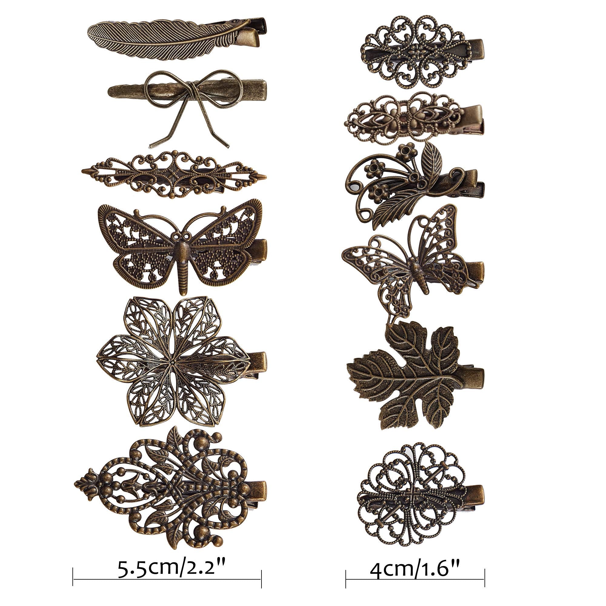 inSowni bronze alligator clip geometric design pairs with party looks