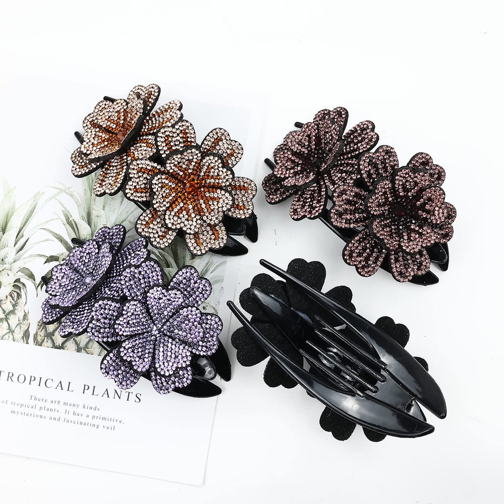 inSowni plastic claw clip holds thick hair securely with twinkling gems