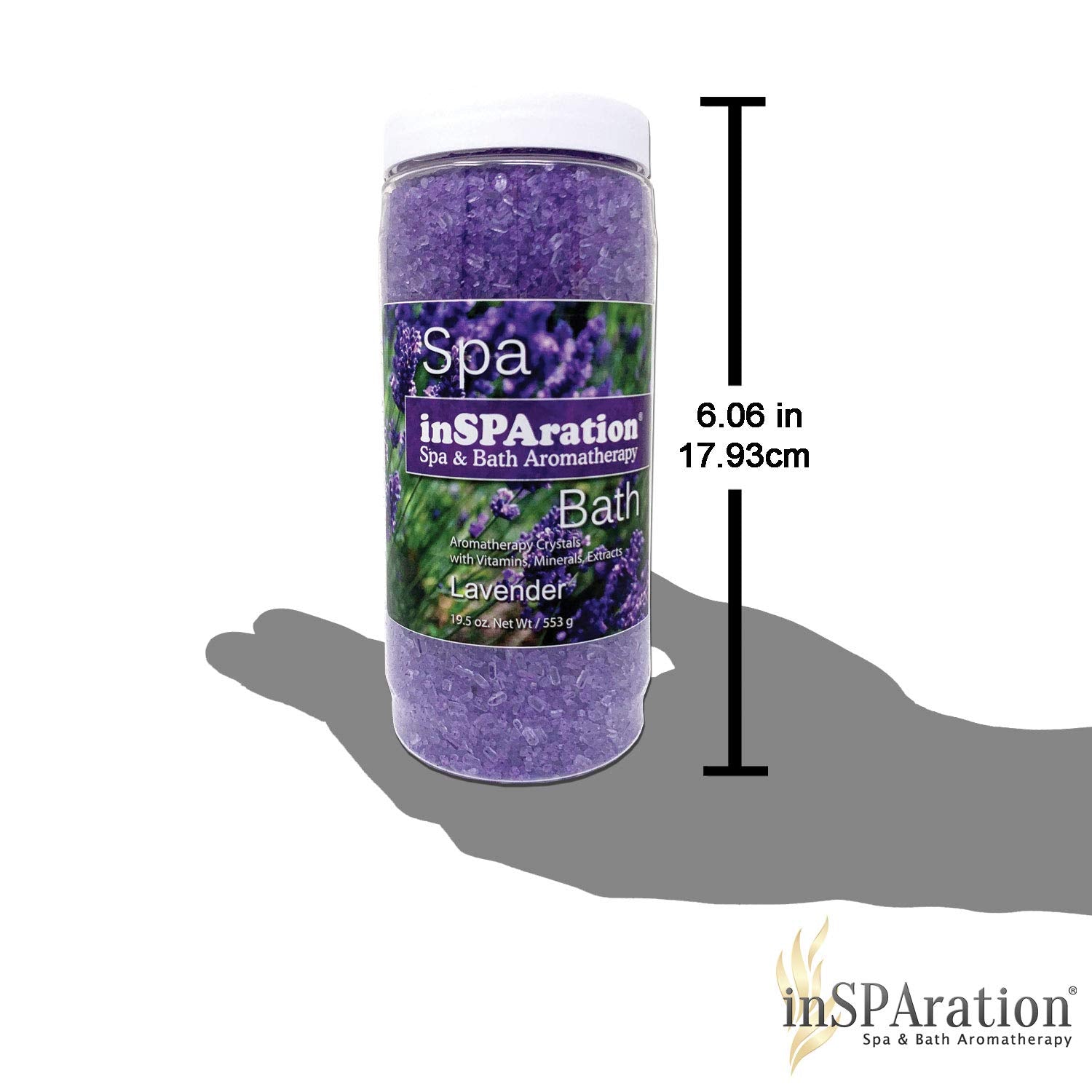 InSPAration Lavender Crystals odor-masking action helps maintain spa ambiance.