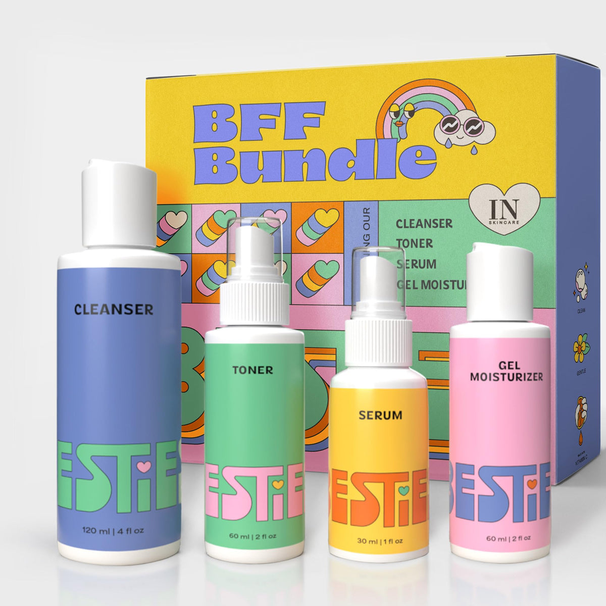 InstaNatural Besties cleanser bottle for gentle daily cleanse
