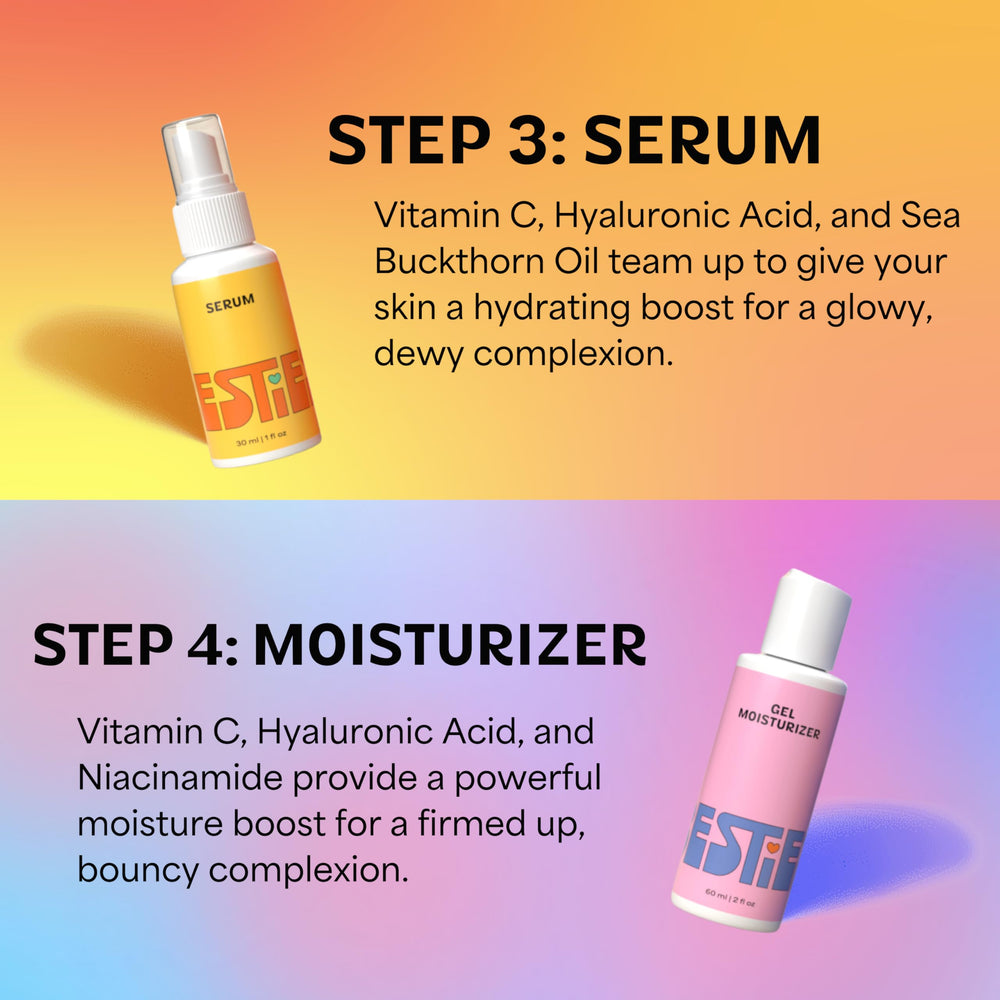 InstaNatural Besties four-step kit box shows simple routine