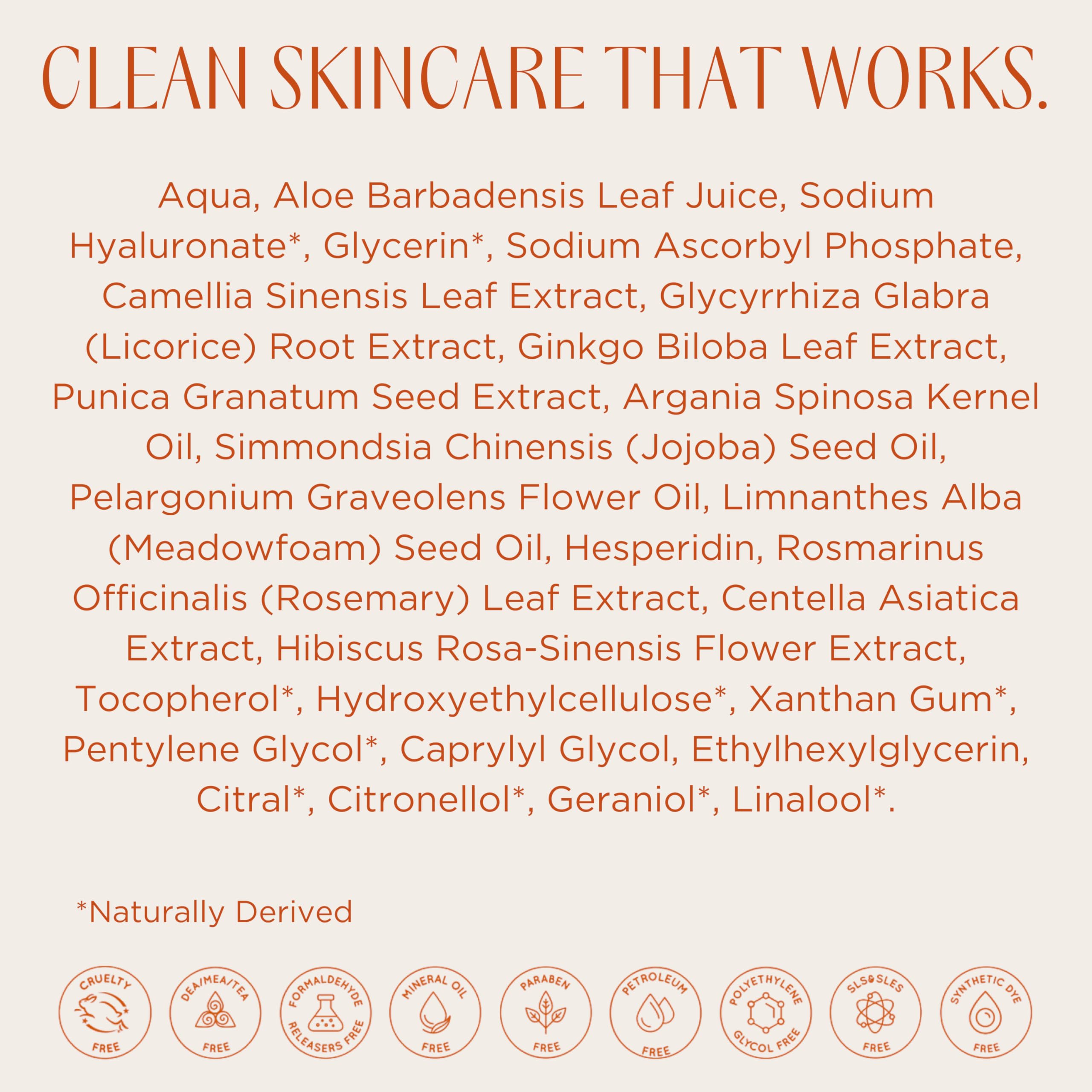 InstaNatural Hyaluronic Acid Serum packaging front conveys a lightweight brightening routine