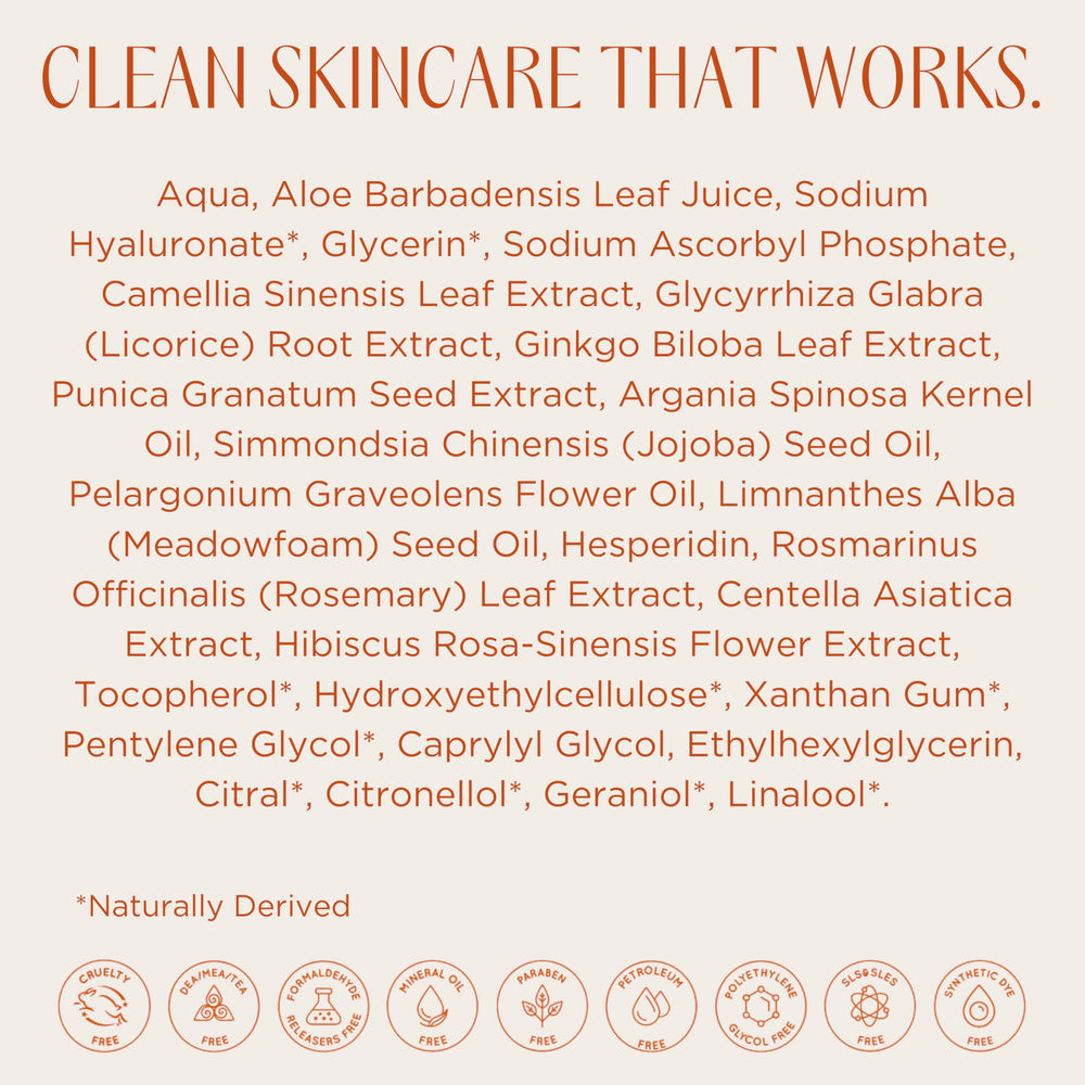 InstaNatural Hyaluronic Acid Serum packaging front conveys a lightweight brightening routine
