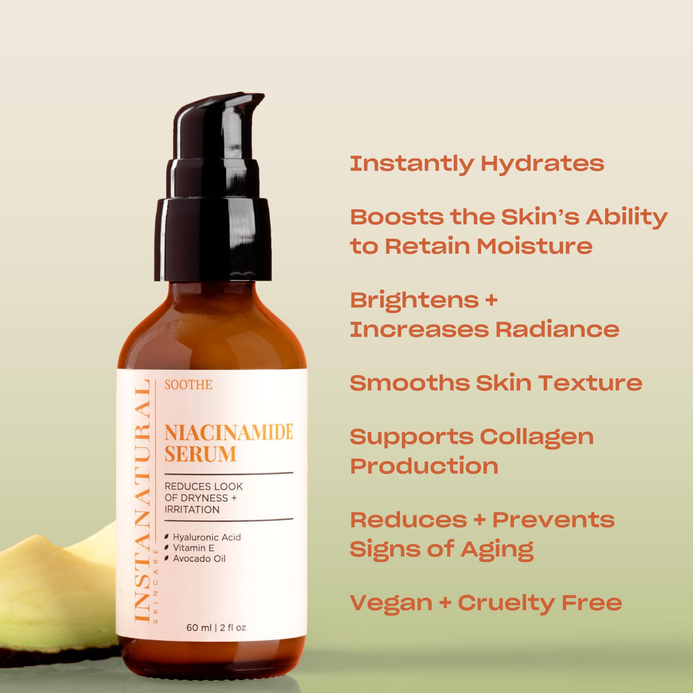 InstaNatural Niacinamide Serum avocado oil ingredient underscores nourishing support