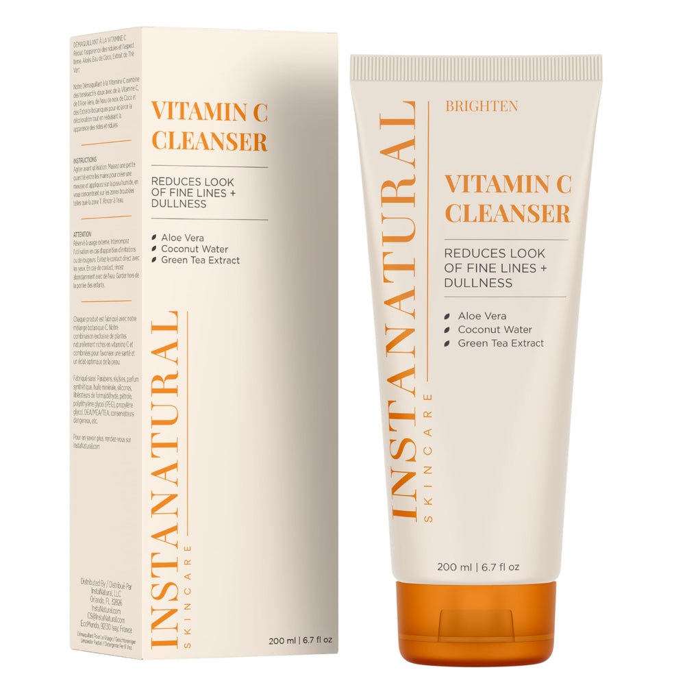 InstaNatural Vitamin C Cleanser foaming lather ready for daily cleansing
