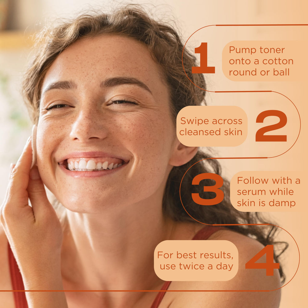 InstaNatural Vitamin C Face Toner lavender and geranium oils impart soothing aroma.