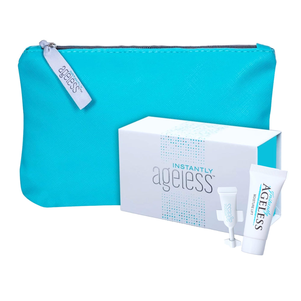Instantly Ageless eye bag remover application showing quick under-eye puffiness reduction