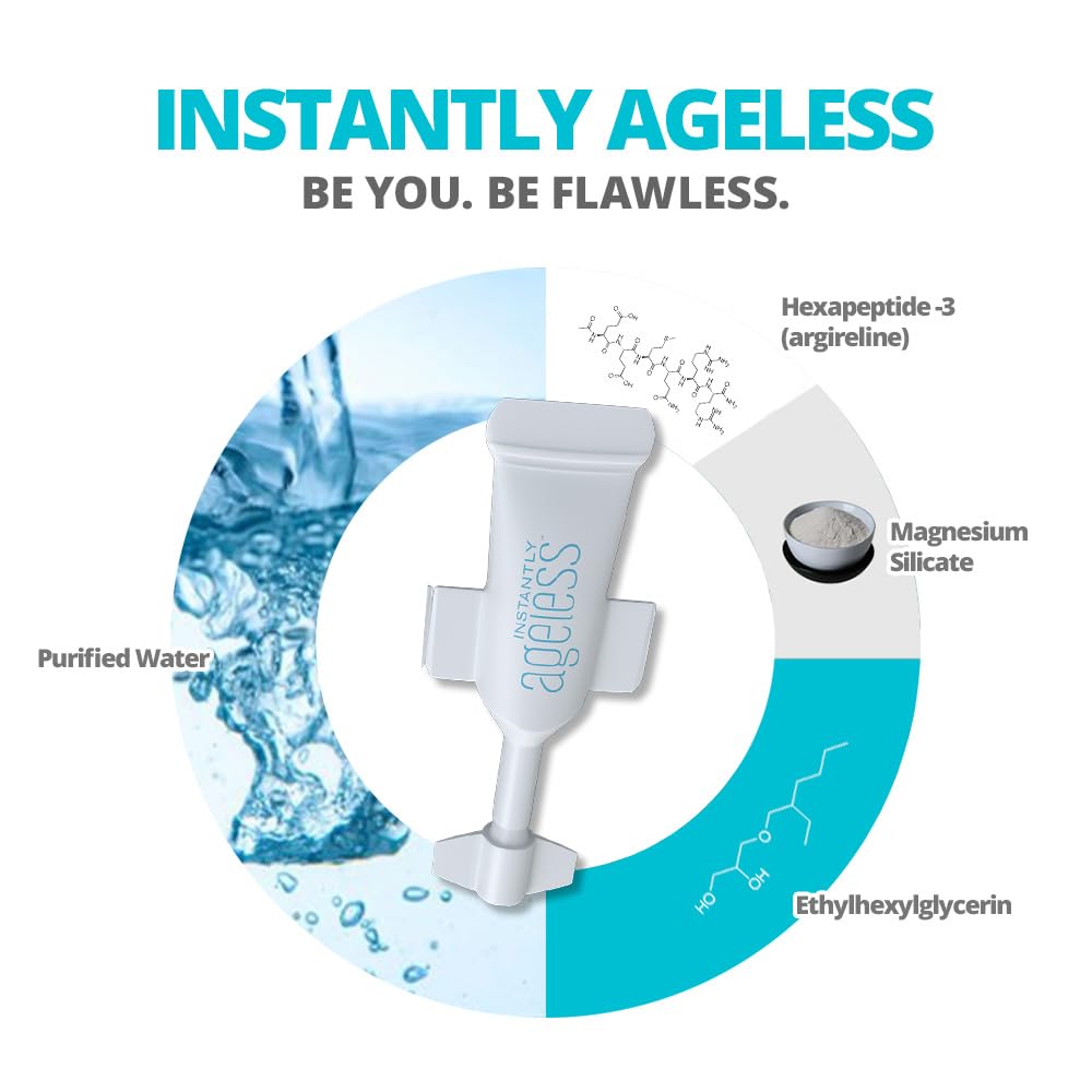 Instantly Ageless face lift cream application offers subtle lifting around eyes and cheeks.