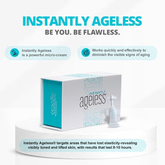 Instantly Ageless face lift cream swirl close-up shows smoothing texture for a refreshed look.