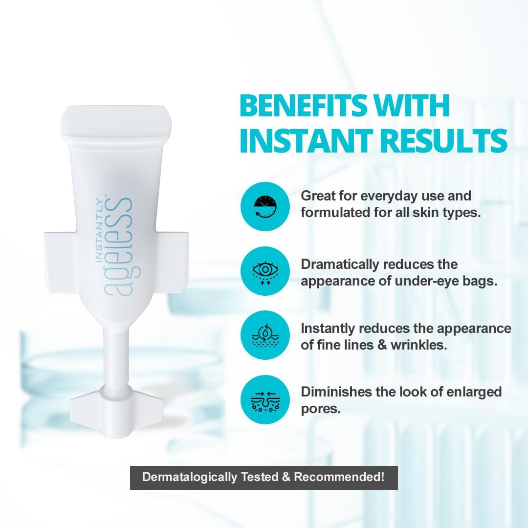 Instantly Ageless face and neck application treats wrinkles and large pores for consistency.