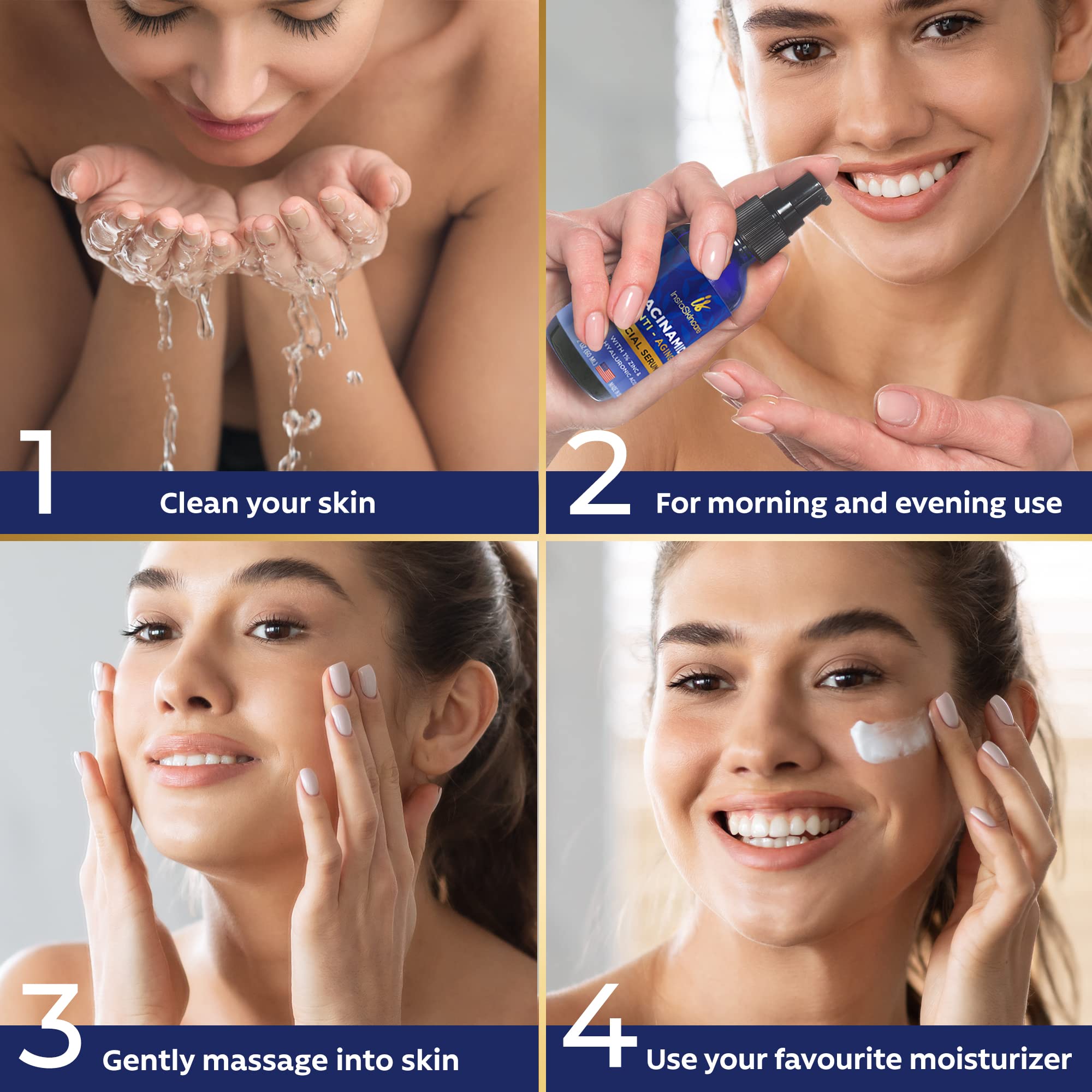 InstaSkincare Niacinamide Serum oil-free formula image conveys lightweight hydration.