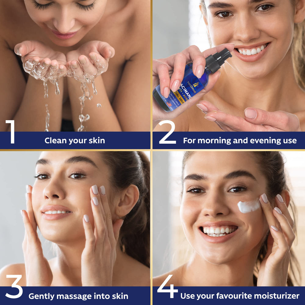 InstaSkincare Niacinamide Serum oil-free formula image conveys lightweight hydration.
