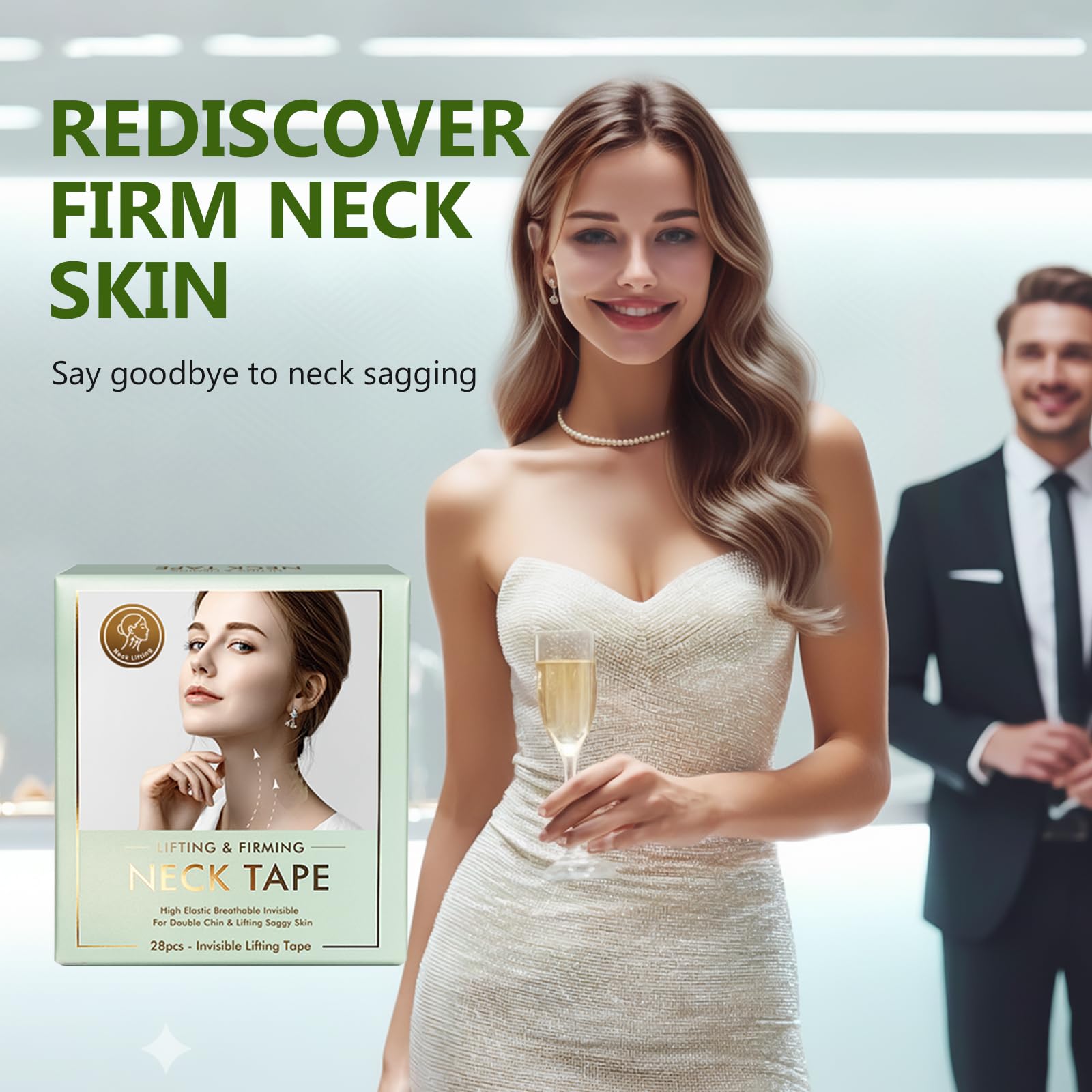 InstrumenteNrw neck lift tape application closeup showing easy adhesion