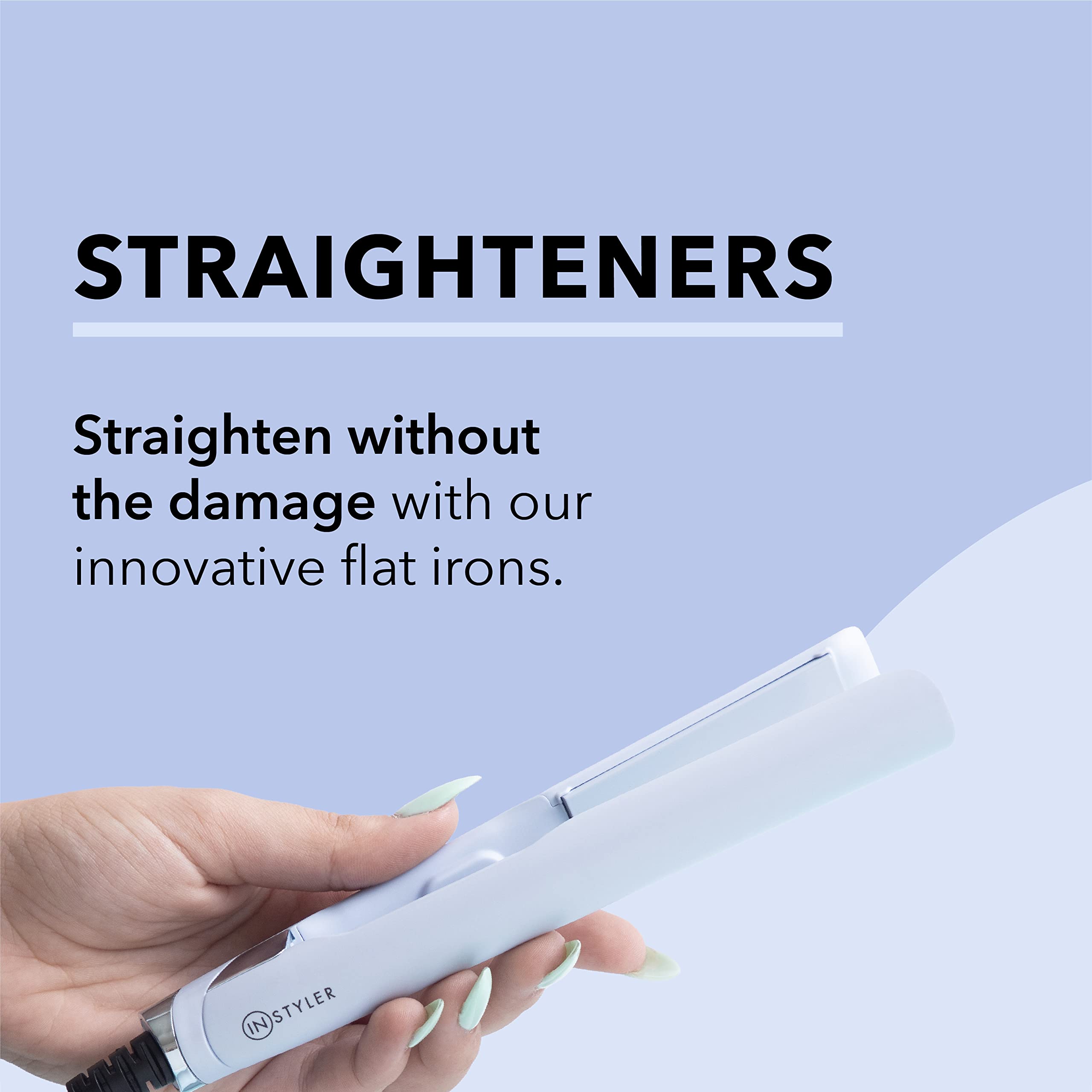 InStyler MAX heat-settings illustration highlighting four temps for versatile hair types