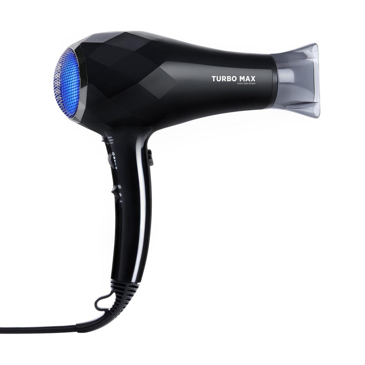 InStyler Turbo MAX dryer angle shot highlights ergonomic grip for comfortable daily styling.