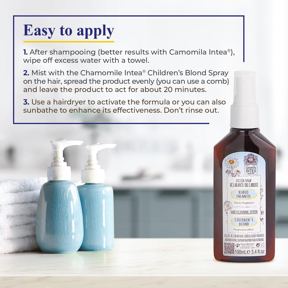 Intea Camomila Kids ingredients-free formula communicates safe, gentle lightening