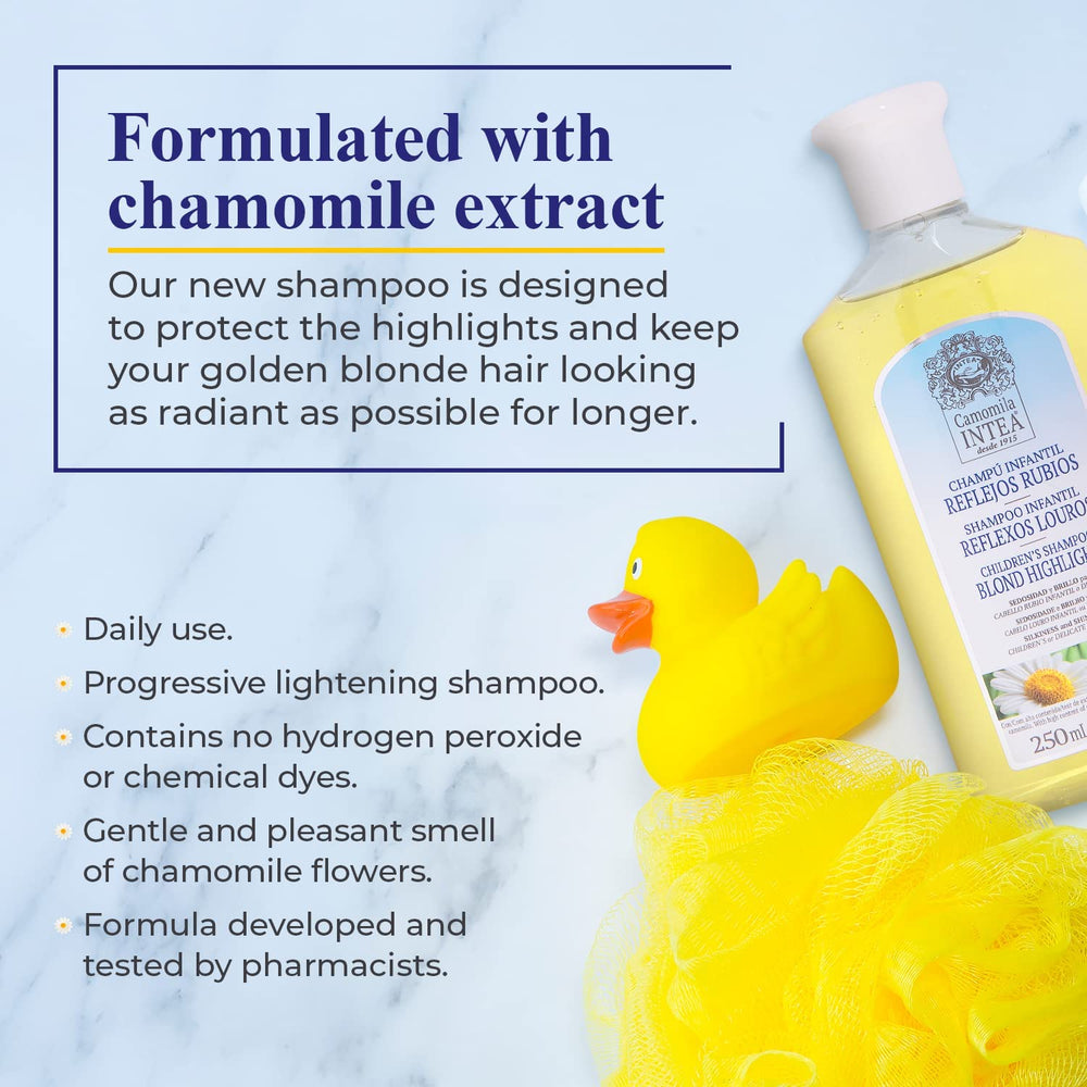 Intea Camomila Kids Shampoo lather highlighting tear-free cleansing