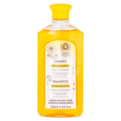 Intea Chamomile Shampoo bottle closeup highlights gentle daily cleansing for blonde hair