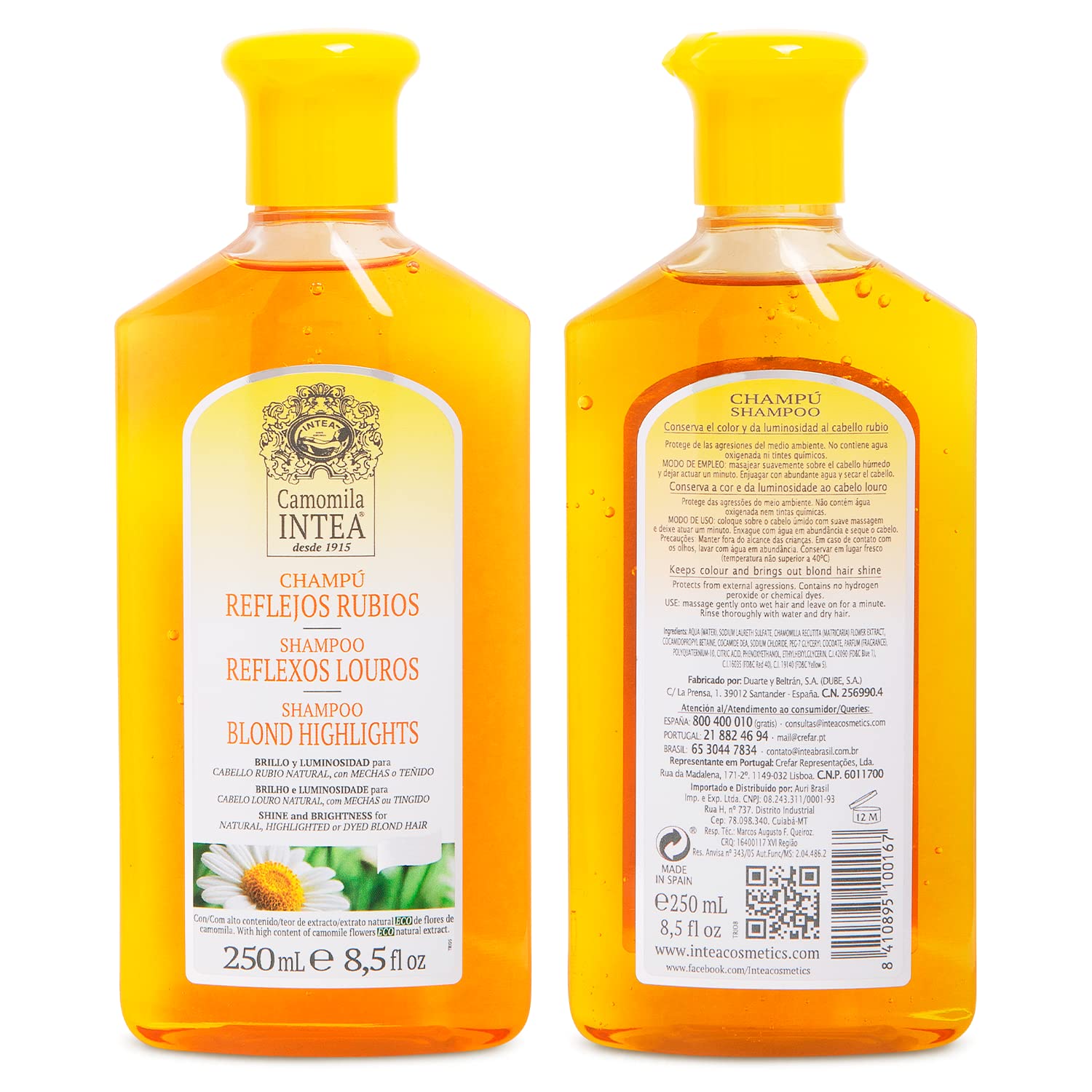 Intea Chamomile Shampoo 8oz packaging closeup highlighting value