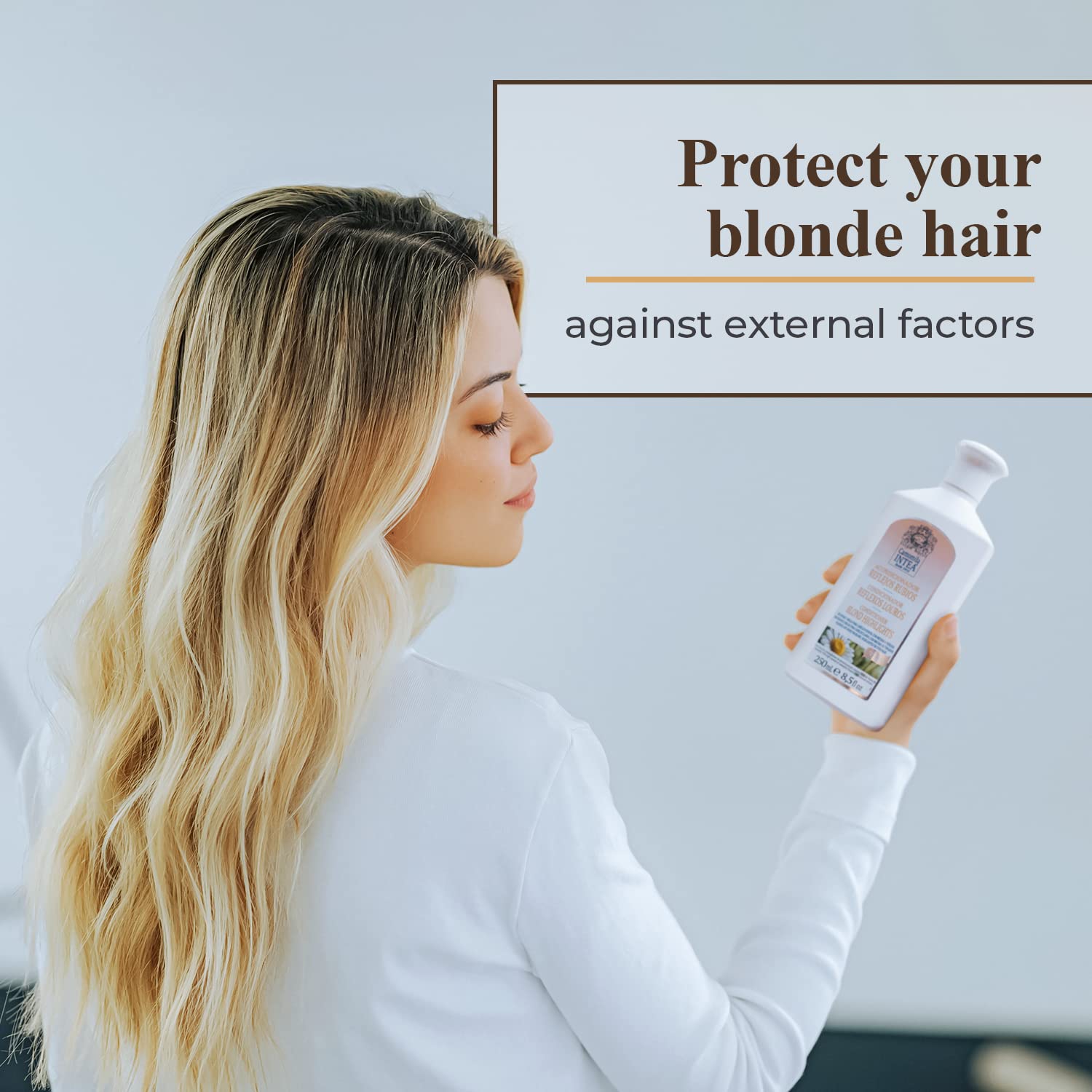 Luminous silky hair after Intea Blonde Conditioner