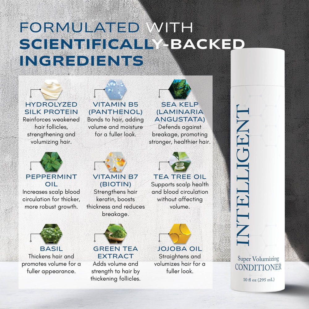 Intelligent Shop conditioner application image depicting smooth cream on hair.