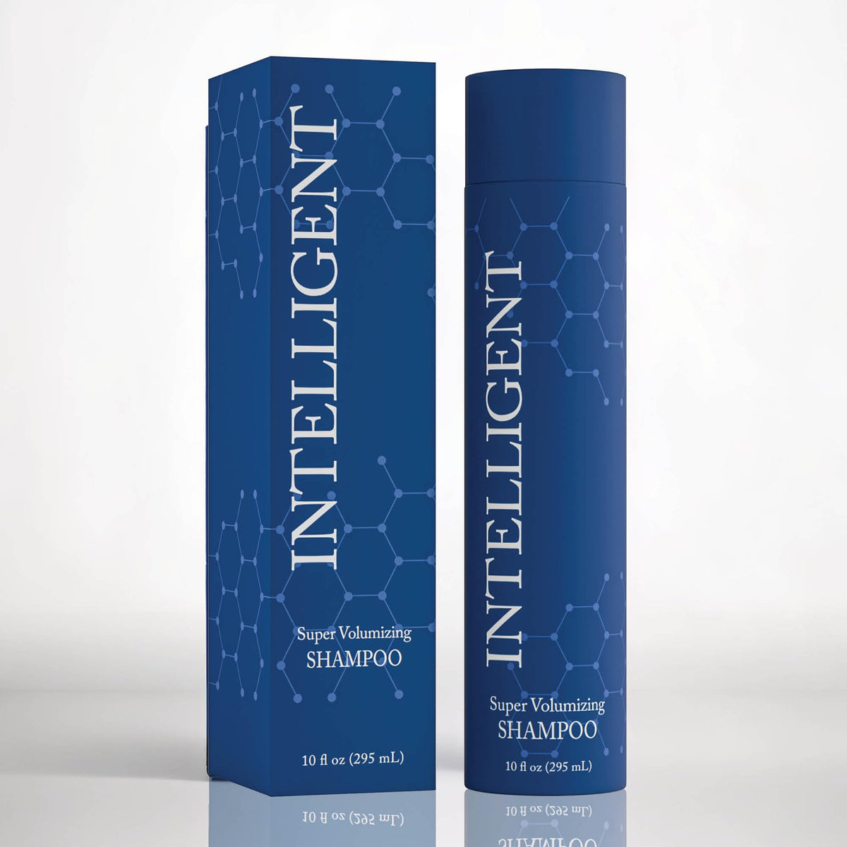 Intelligent Shop Super Volumizing Shampoo bottle front showing volume potential
