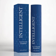 Intelligent Shop Super Volumizing Shampoo bottle front showing volume potential