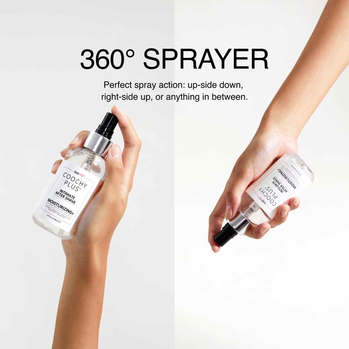 IntiMD Coochy Delicate Mist antioxidant formula in use.