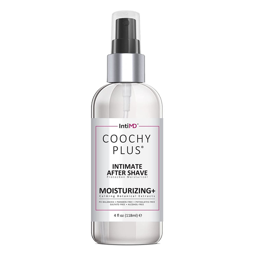 IntiMD Coochy Delicate Mist bottle closeup for daily skin protection.