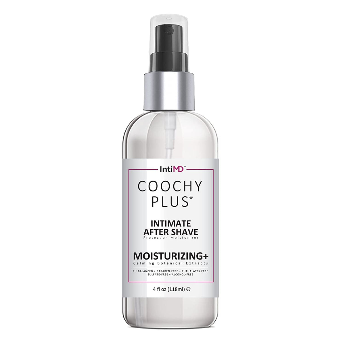 IntiMD Coochy Delicate Mist bottle closeup for daily skin protection.