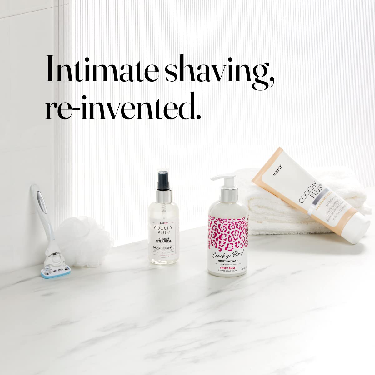 IntiMD Coochy Delicate Mist daily-use safe formula on skin.