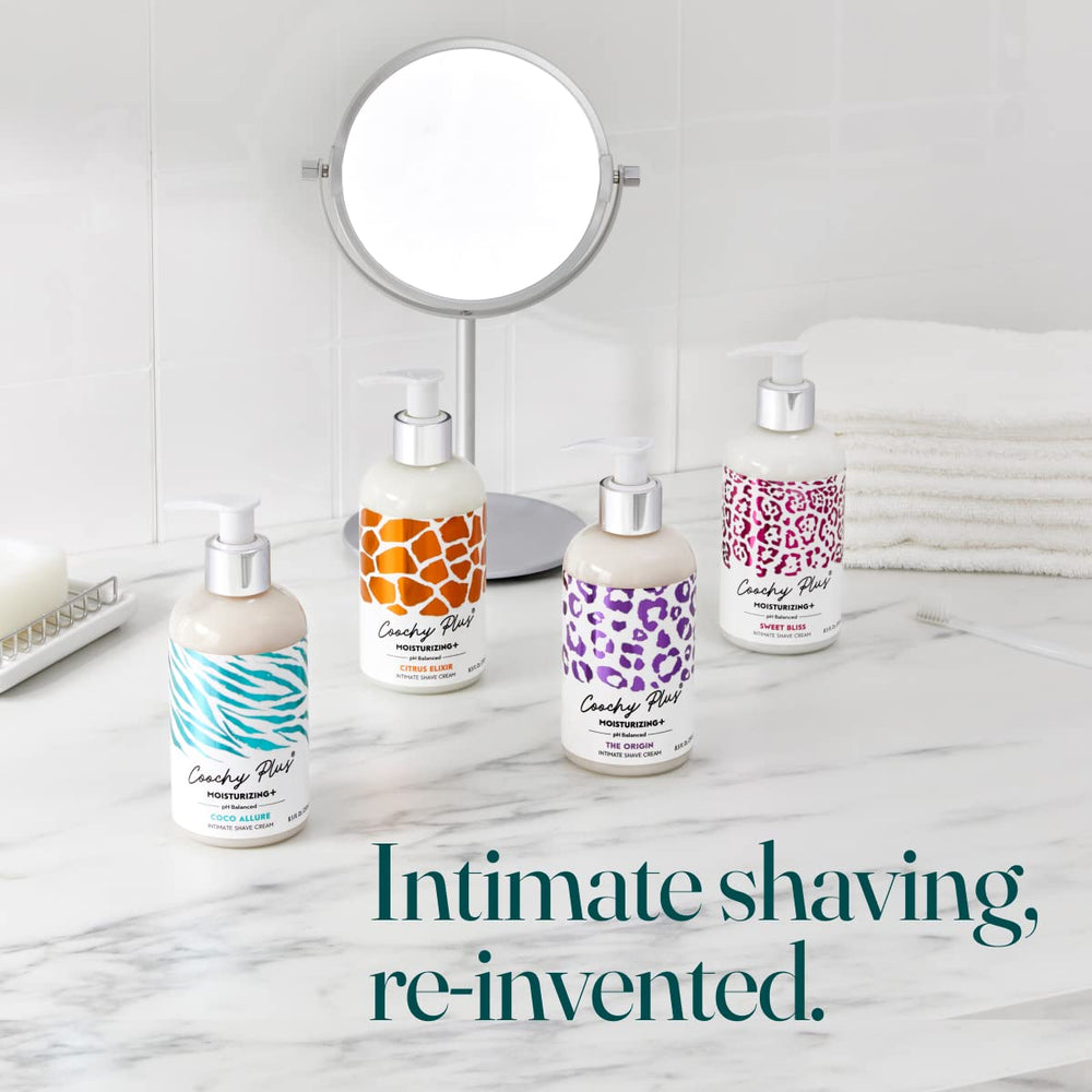 IntiMD Coochy Plus complete kit promotes smooth skin daily.