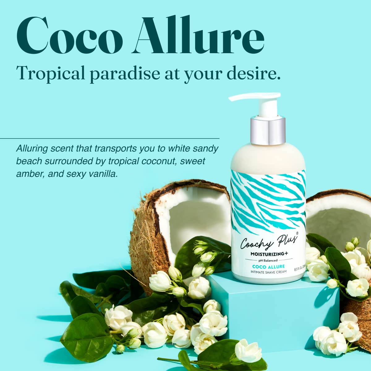 IntiMD Coochy Plus intimate shaving routine in bathroom setup.