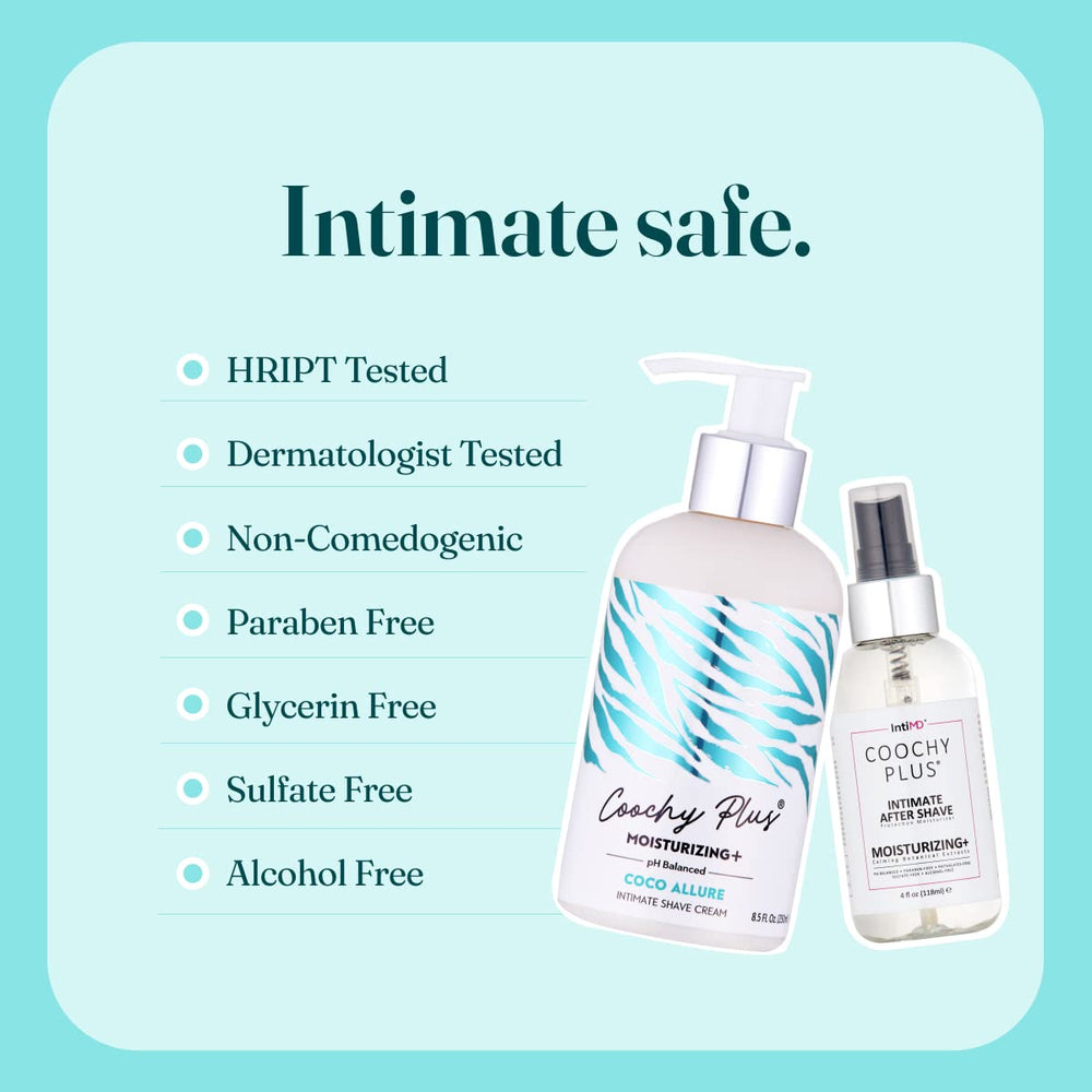 IntiMD Coochy Plus pH-balanced formula for comfort and freshness.