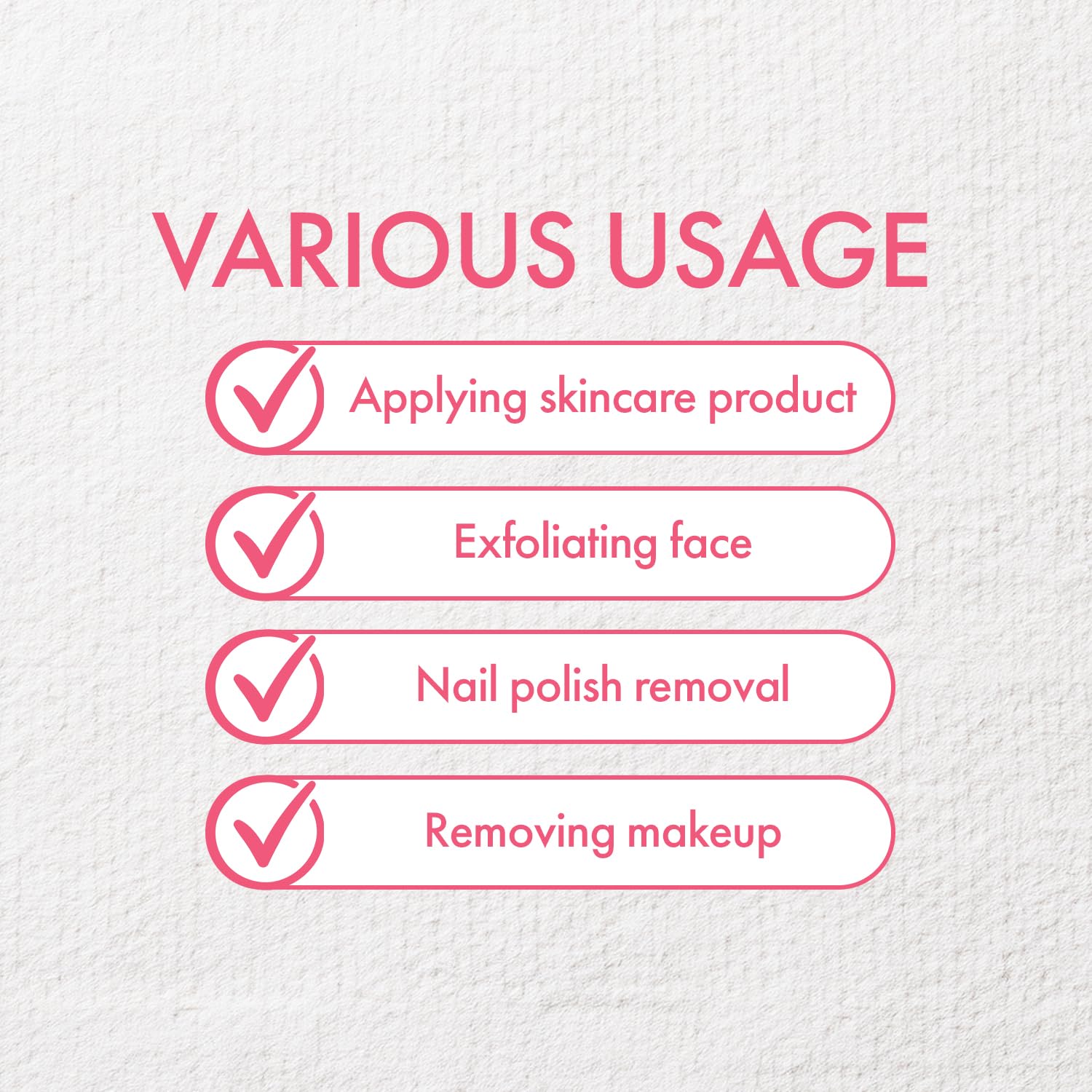 Intrinsics Large Silken Wipes 4x4 inch size ideal for precise makeup and skincare application