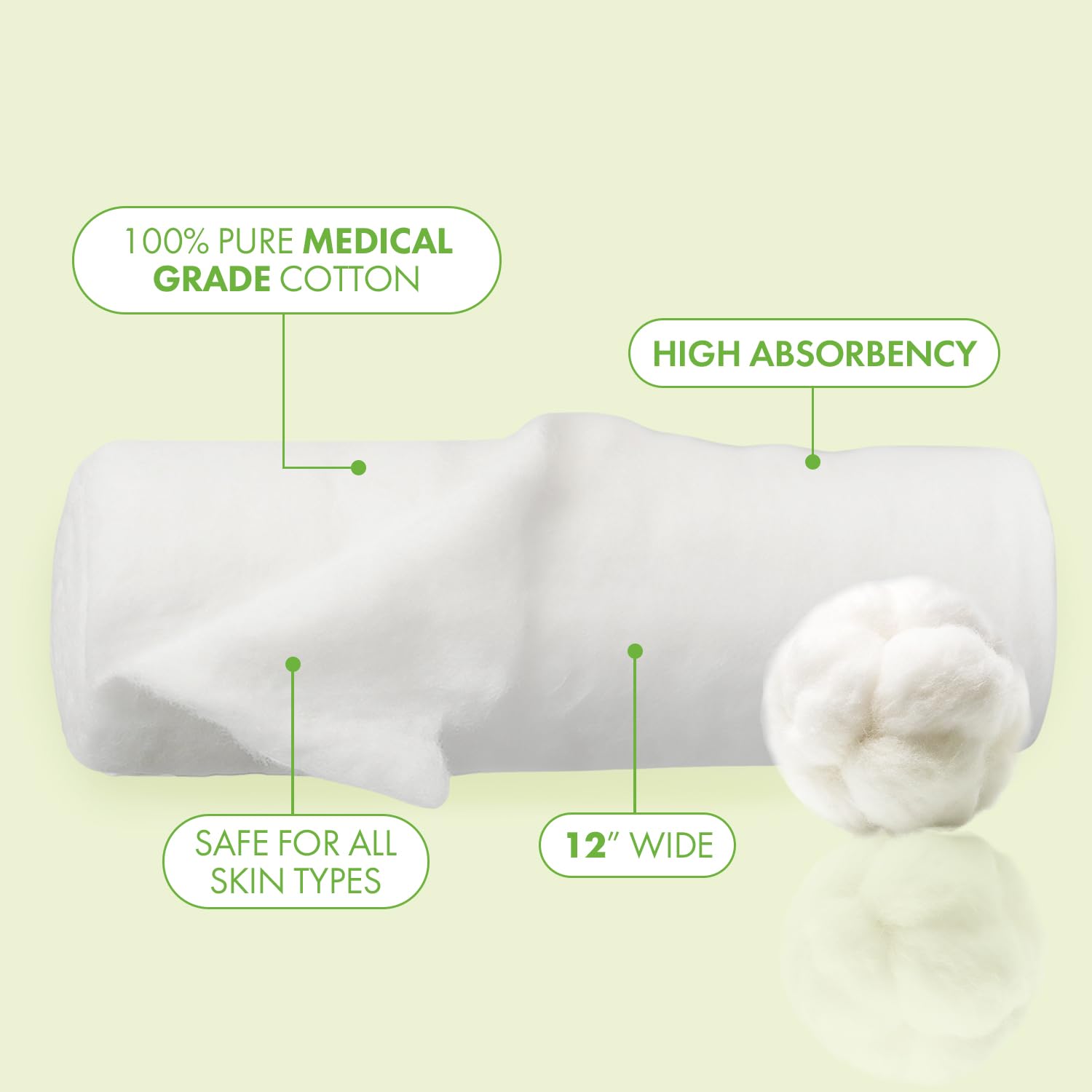 Intrinsics medical-grade cotton roll delivers softness and high absorbency for spa treatments.