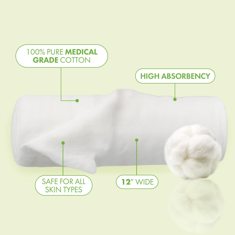 Intrinsics medical-grade cotton roll delivers softness and high absorbency for spa treatments.