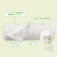 Intrinsics medical-grade cotton roll delivers softness and high absorbency for spa treatments.