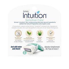 INTUITION Aloe moisturizing bar showing built-in hydration during shave