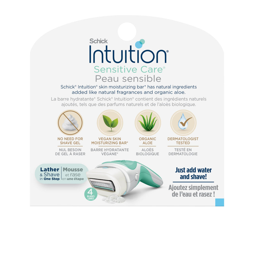 INTUITION Schick Sensitive Care Empaque con 6 cartuchos
