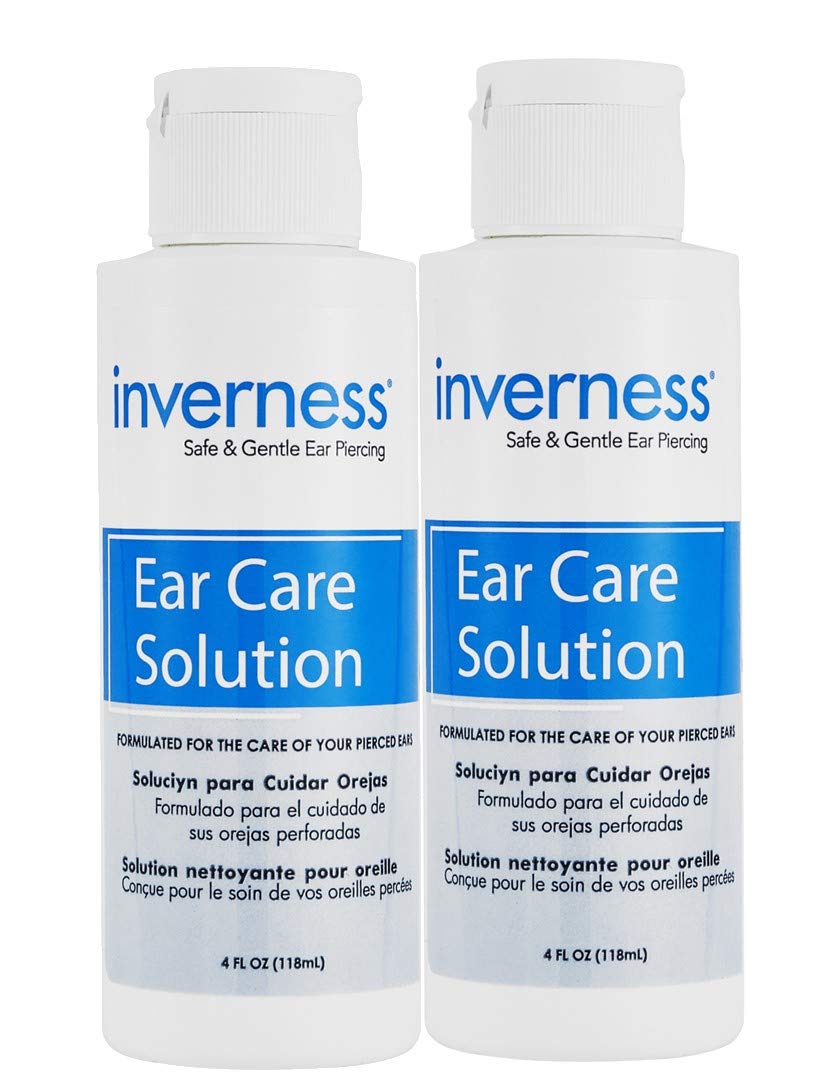 Inverness after piercing ear care bottle front view illustrating gentle cleansing