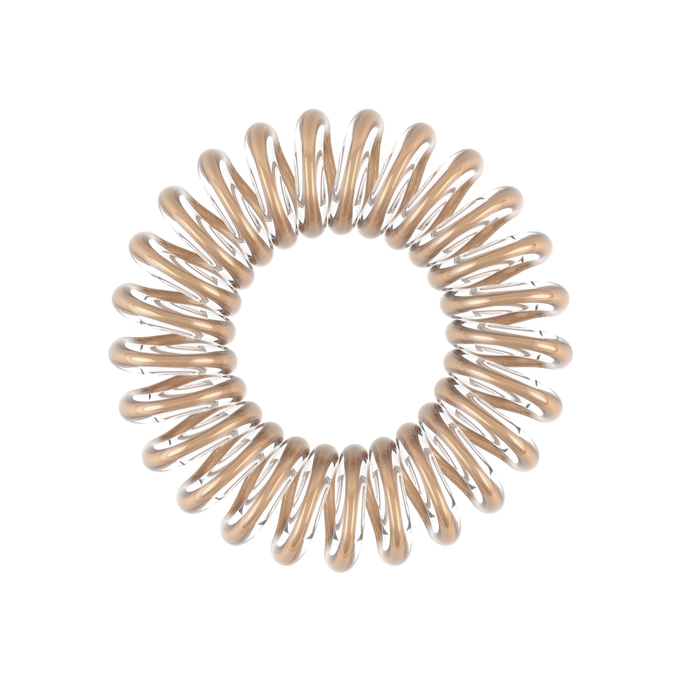 invisibobble Original Time to Shine Bronze Me Pretty ponytail-wear demonstrates comfortable all-day grip