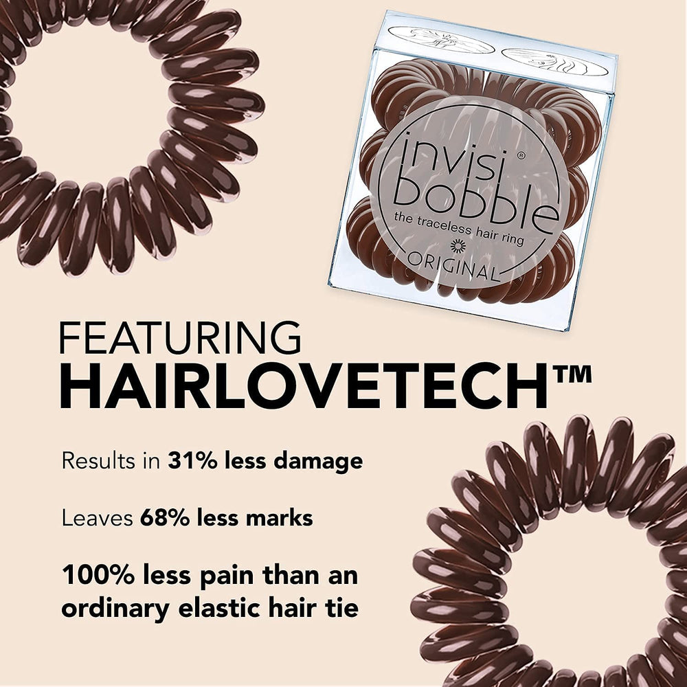 invisibobble Original wet and dry hair demo shows tangle-free performance