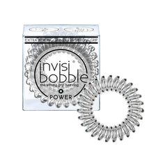 invisibobble Power Traceless espiral cristal claro para cabello voluminoso con agarre fuerte